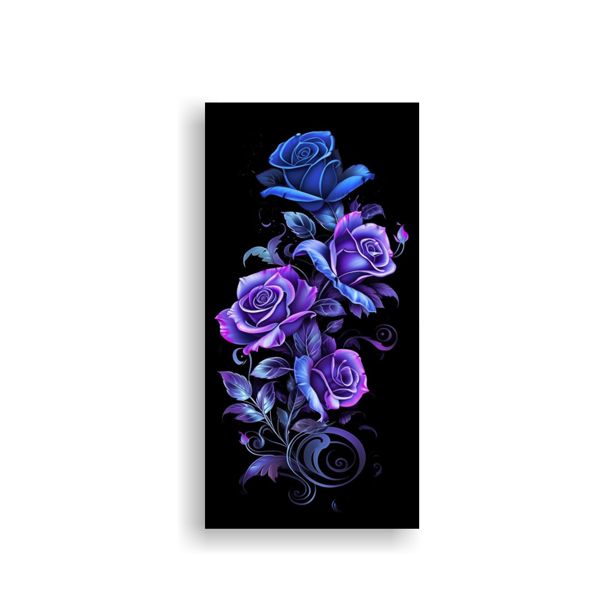 CUADRO DECORATIVO DE ILUSTRACIÓN DE ARTE: ROSAS 50X100 CM - 1
