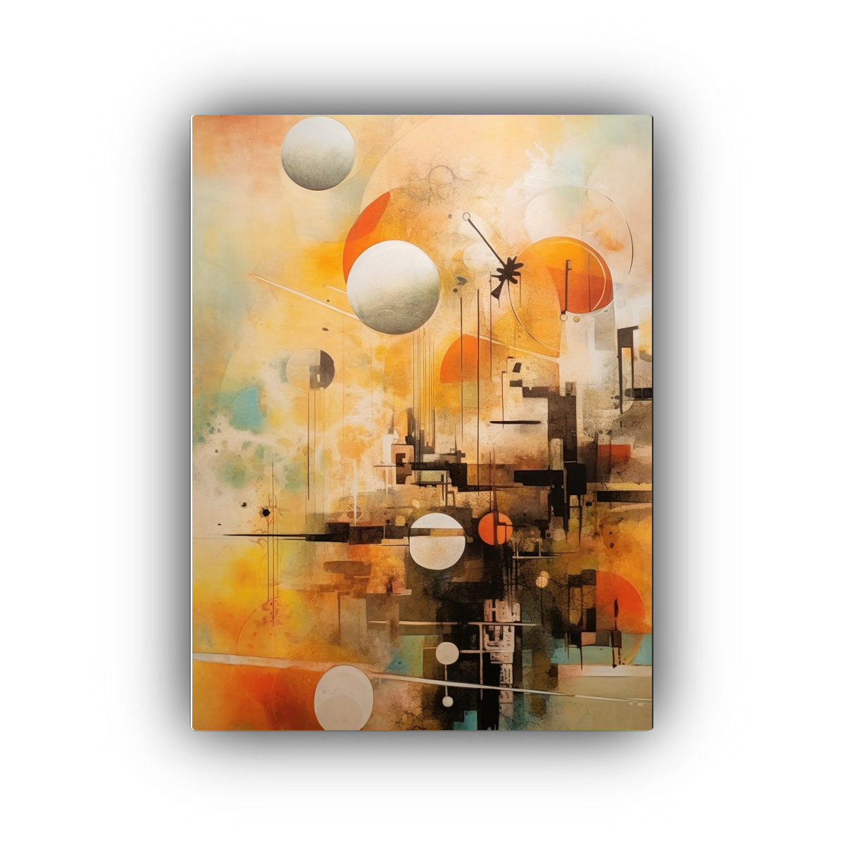 CUADRO MODERNO ÉPOCA VERANO EXTRAÑO ABSTRACTO 80X120 CM - 1