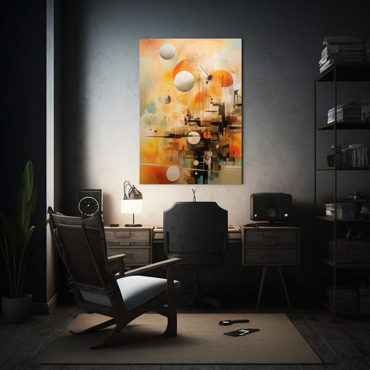 CUADRO MODERNO ÉPOCA VERANO EXTRAÑO ABSTRACTO 80X120 CM - 2