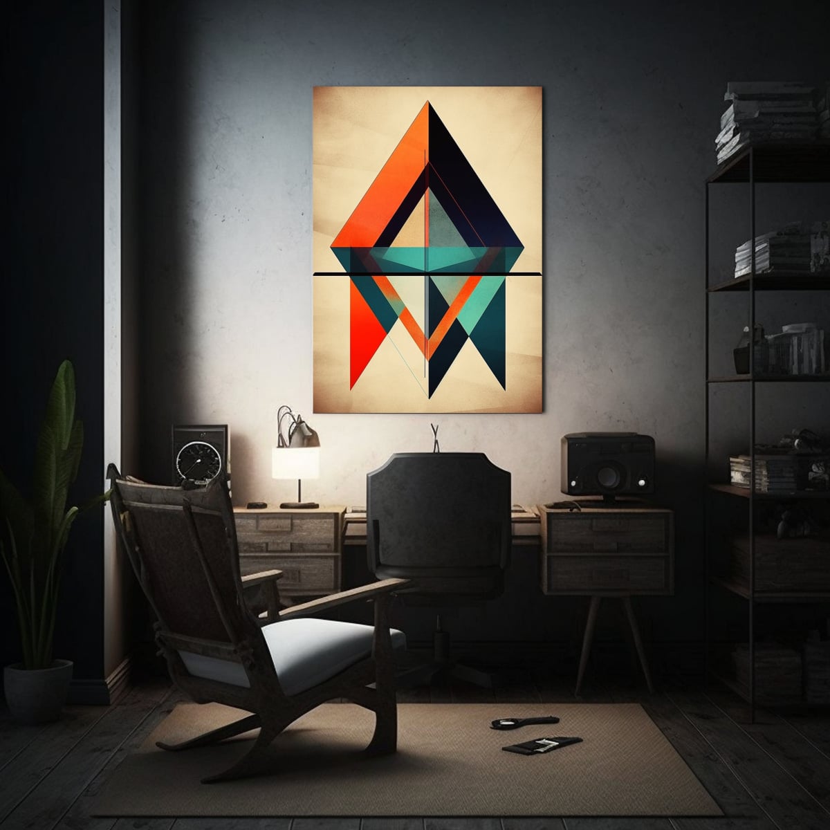 PINTURAS DECORATIVAS TEMÁTICA GEOMÉTRICA 20X30 CM - 2