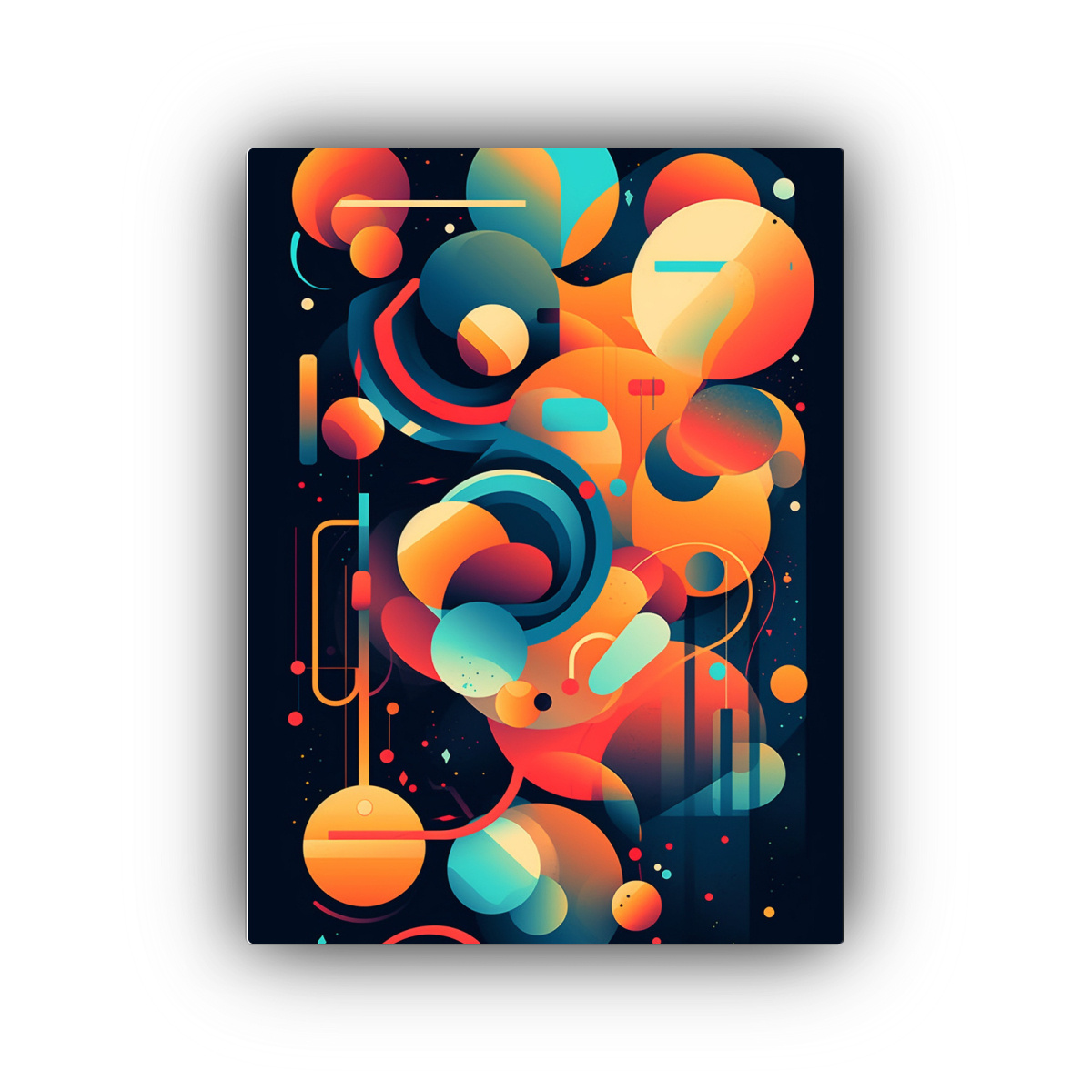 DISEÑA UNA COMPOSICIÓN ABSTRACTA VIBRANTE Y 30X40 CM - 1