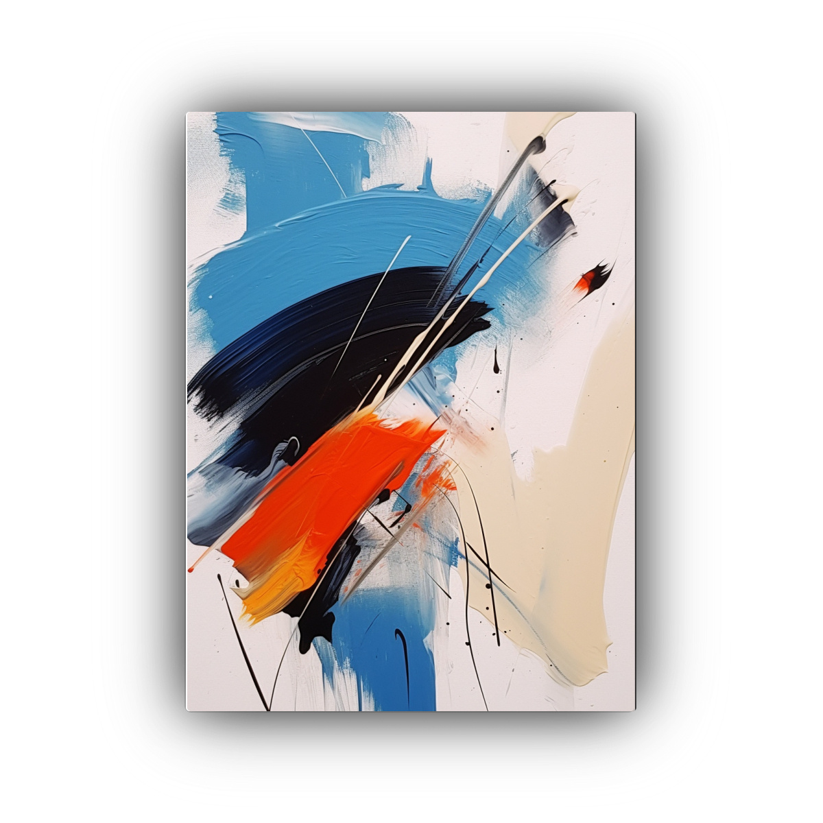 PINTURA ABSTRACTA EXPRESIONISTA EN BASTIDOR DE 30X45 CM - 1