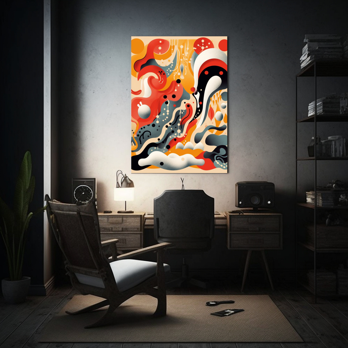 CUADRO FLORAL ARTE CALIDOS DE DIVERSOS ORGANISMOS 50X75 CM - 2