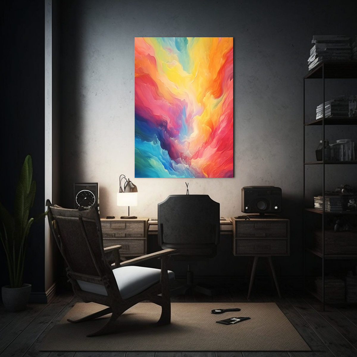 GENERAR UNA OBRA ABSTRACTA QUE CAPTURE LA ESENCIA 50X75 CM - 2