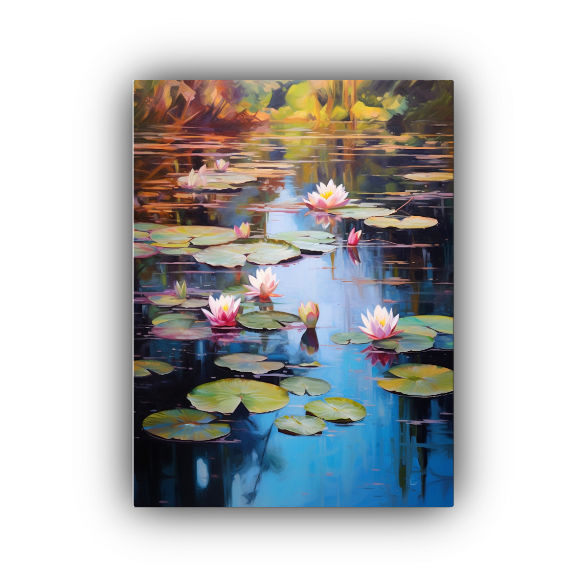 CUADRO DE DECORACIÓN INSPIRADOR: LIRIOS DE AGUA 20X30 CM - 1