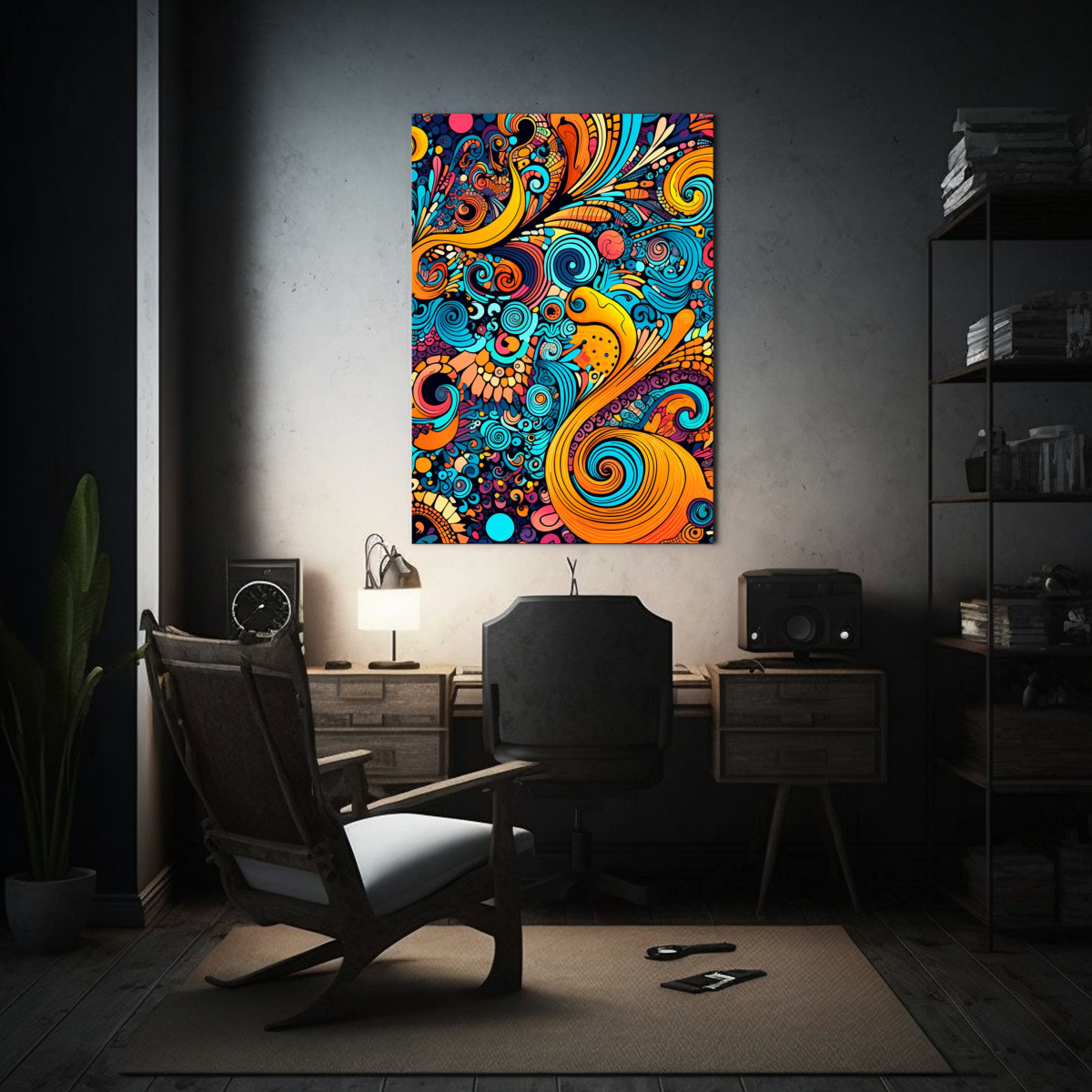 CUADRO IMPRESO PATRÓN ORIGINAL Y MODERNO DE 40X50 CM - 2