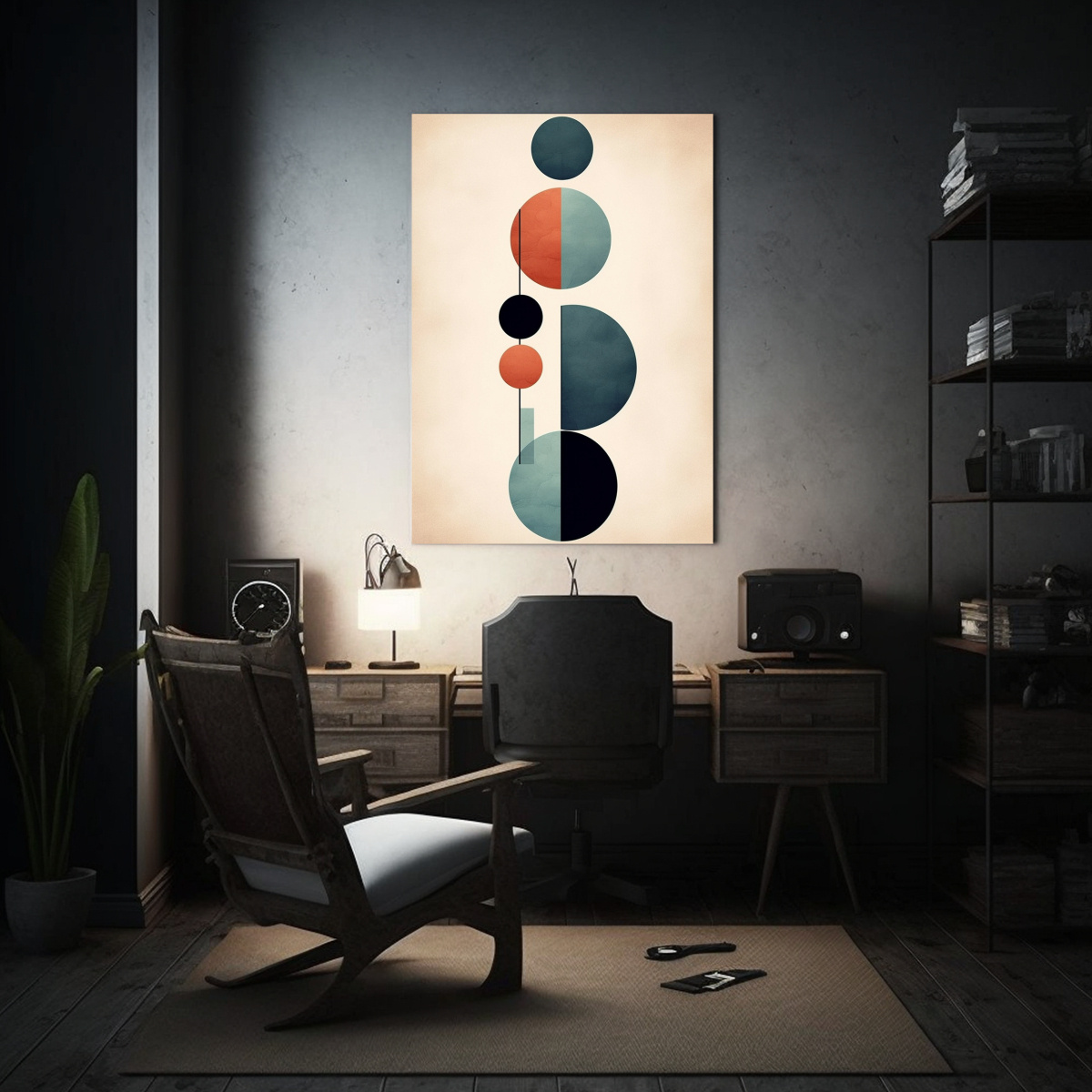 CUADRO HORIZONTAL ABSTRACTO DE ESPACIO UK CON 30X40 CM - 2