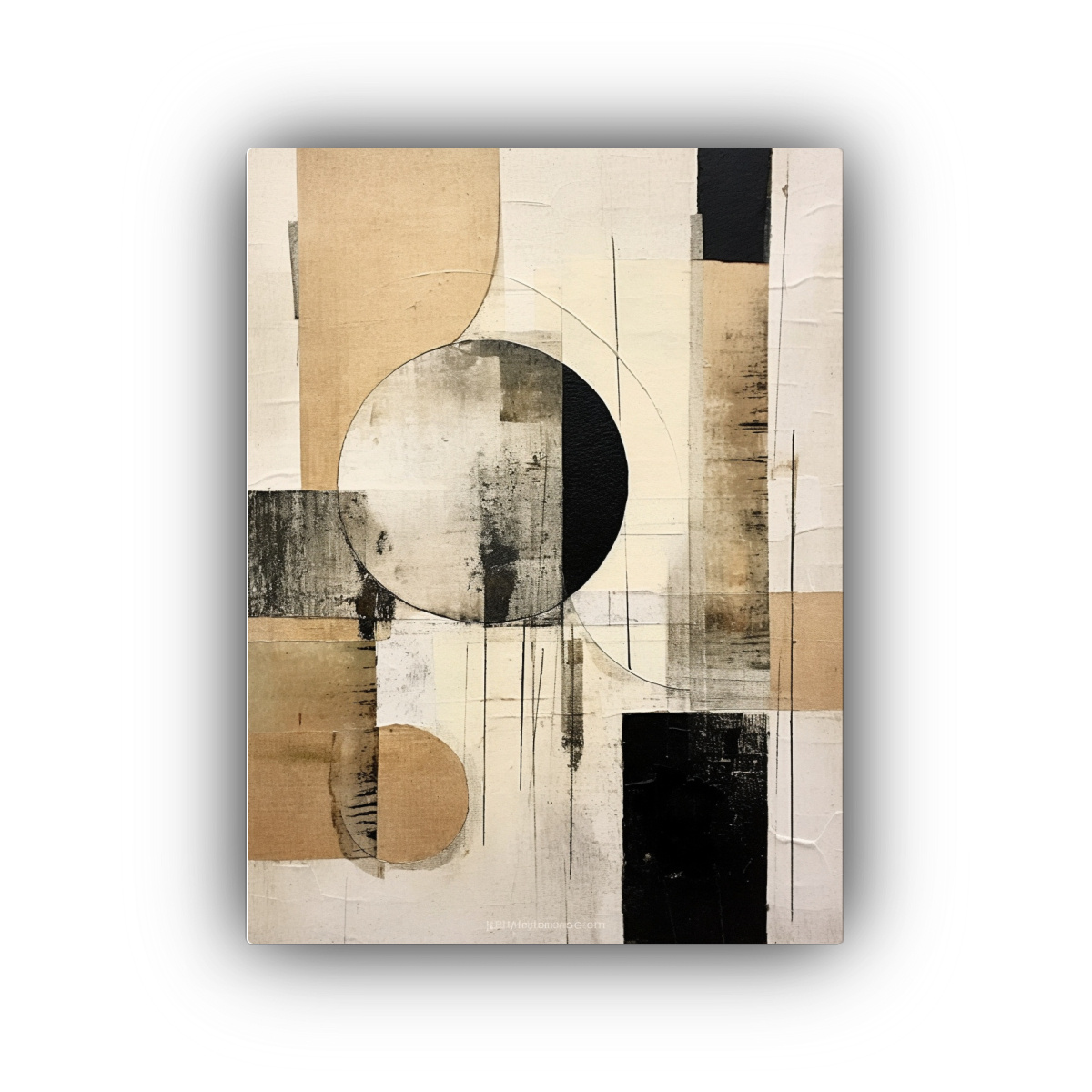 ARTE ABSTRACTO EN BLANCO Y NEGRO PARA DECORAR 30X45 CM - 1