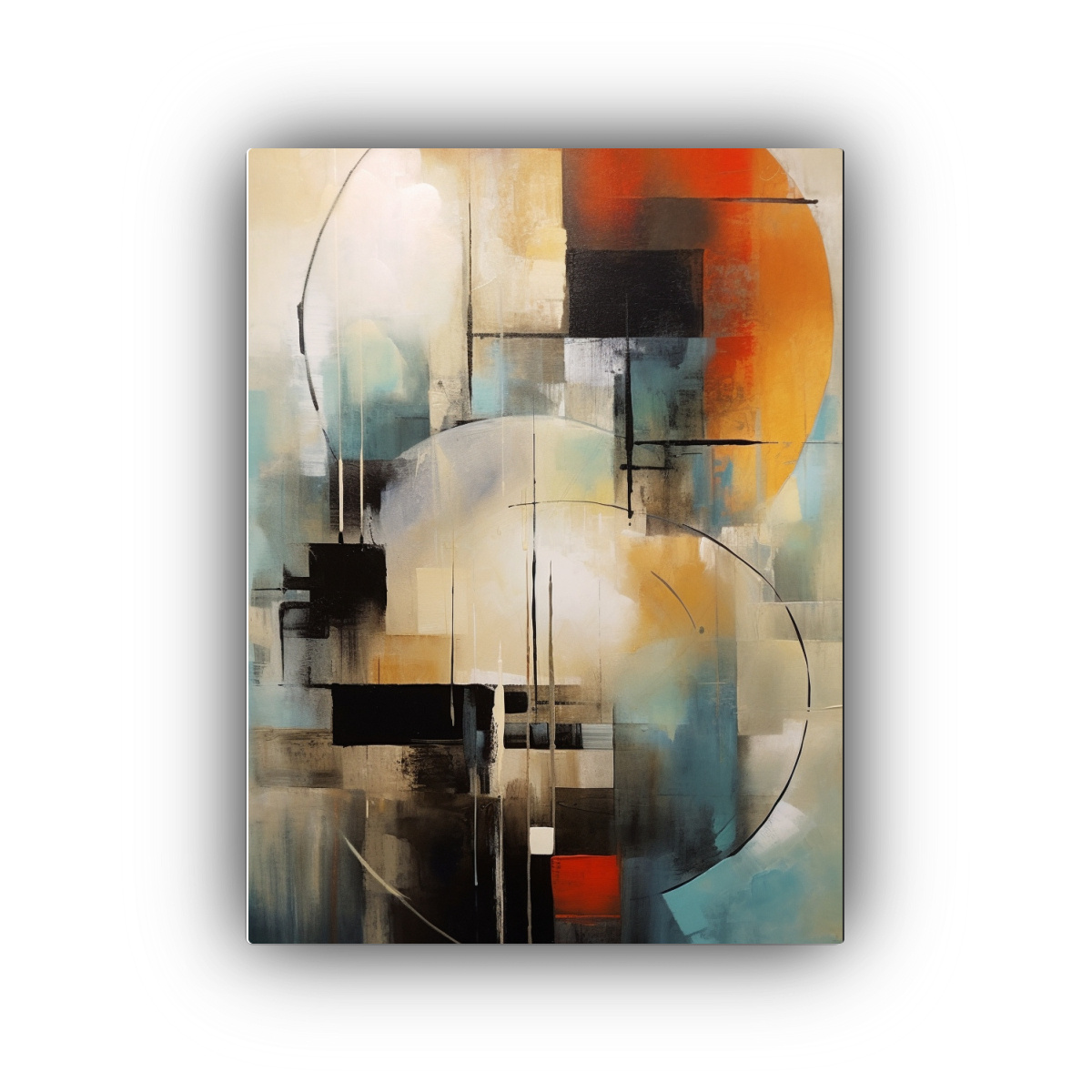 PINTURA ABSTRACTA CLÁSICA HERMOSA 30X45 CM - 1
