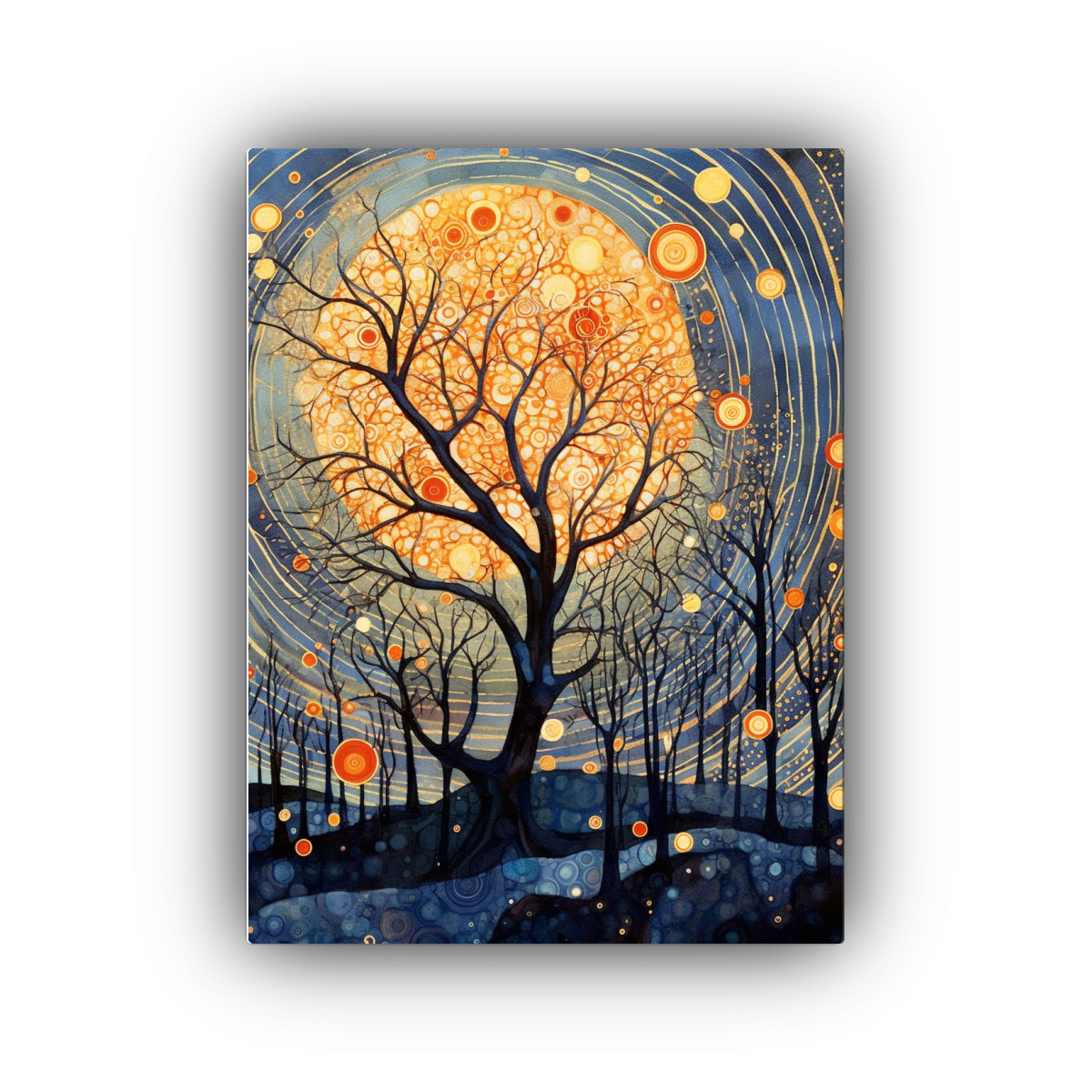 LIENZO DE TELA CON PATRÓN DE COLORES INTENSOS: 50X75 CM - 1