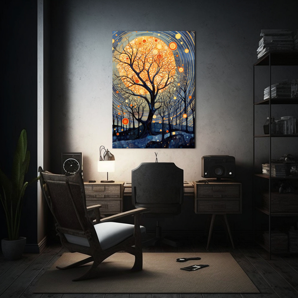 LIENZO DE TELA CON PATRÓN DE COLORES INTENSOS: 50X75 CM - 2