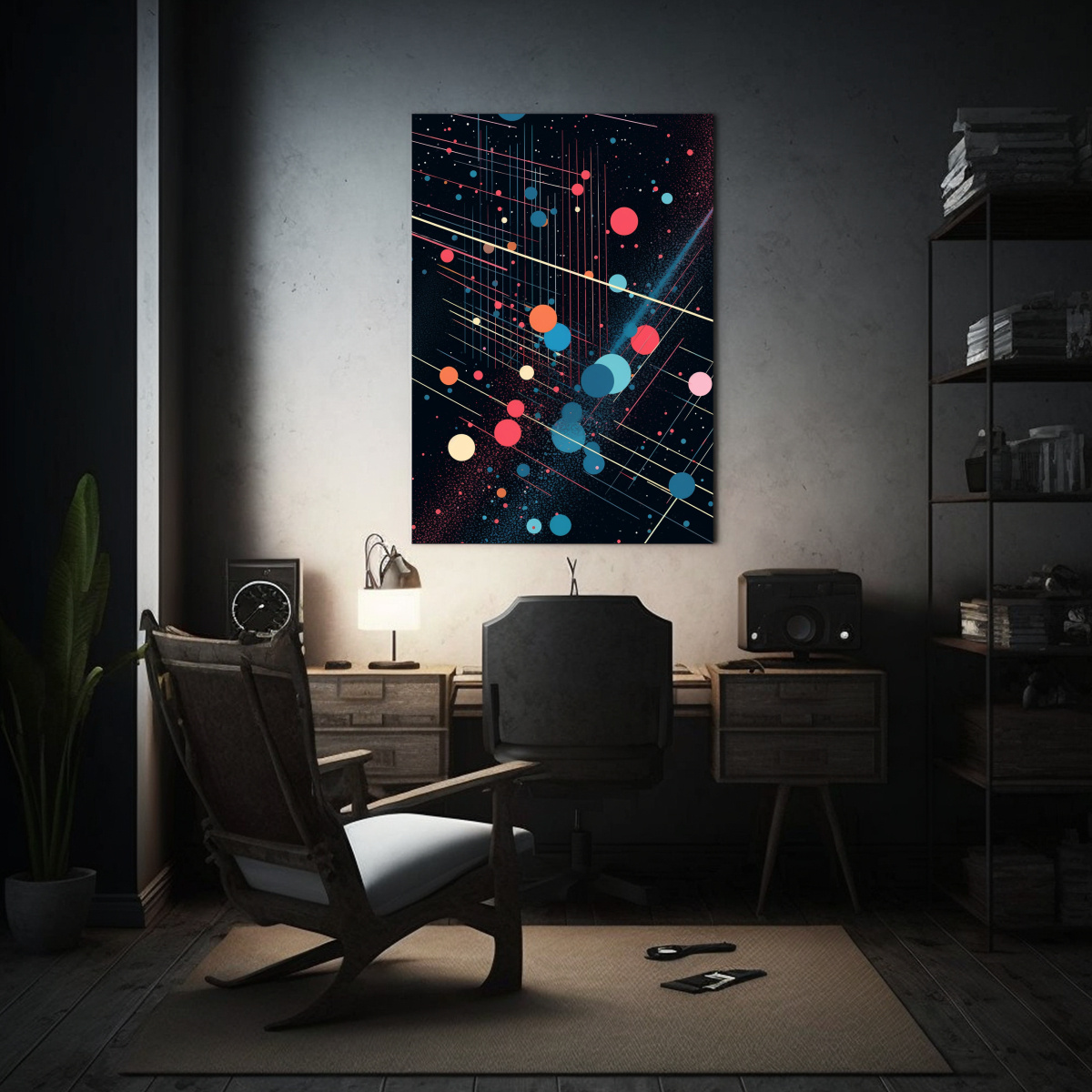 PINTURA ABSTRACTA EN LIENZO DE TELA: INSPIRACIÓN 60X90 CM - 2