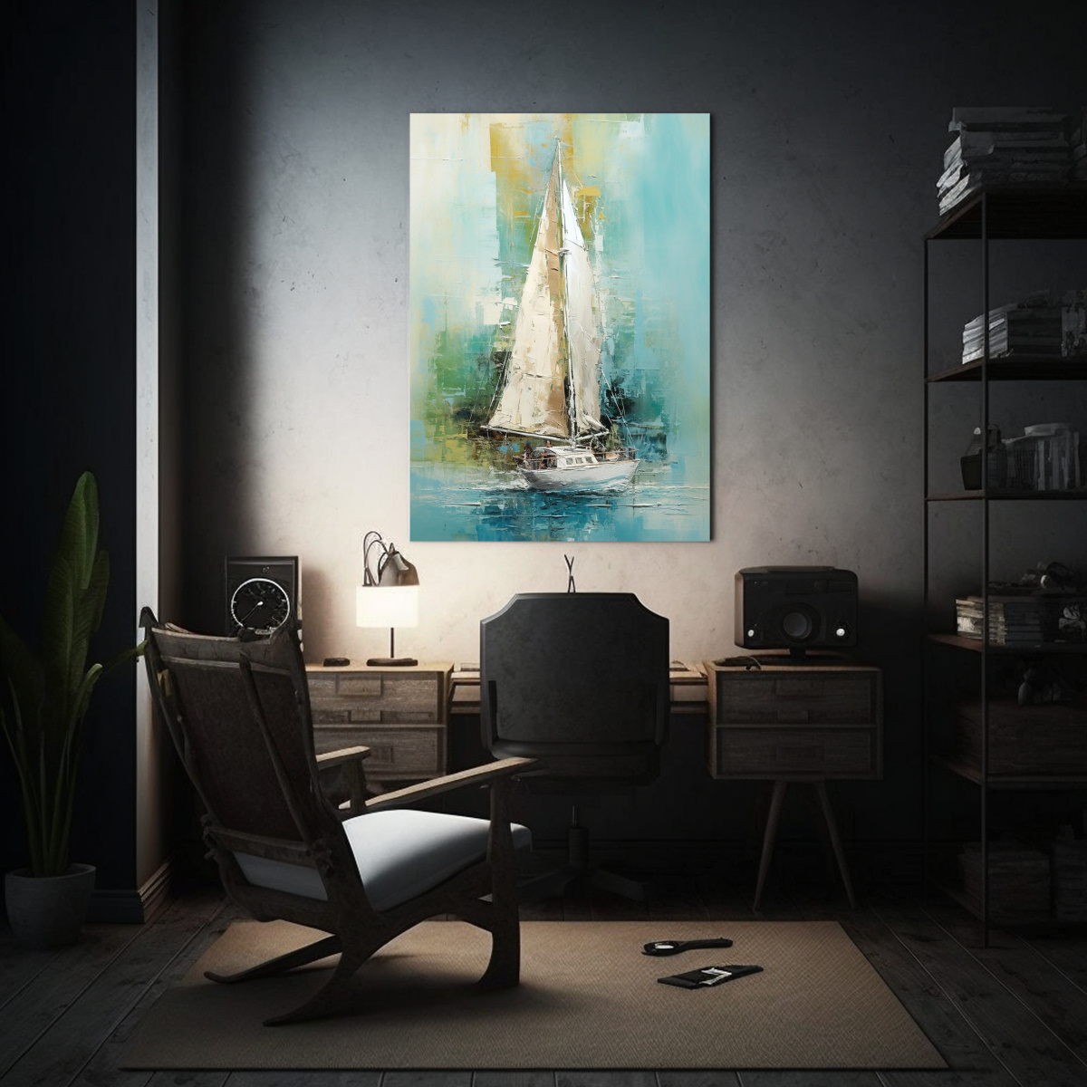 LIENZO TELA SUBLIMADA ARTE GRÁFICO BARCO DE VELA 40X60 CM - 2