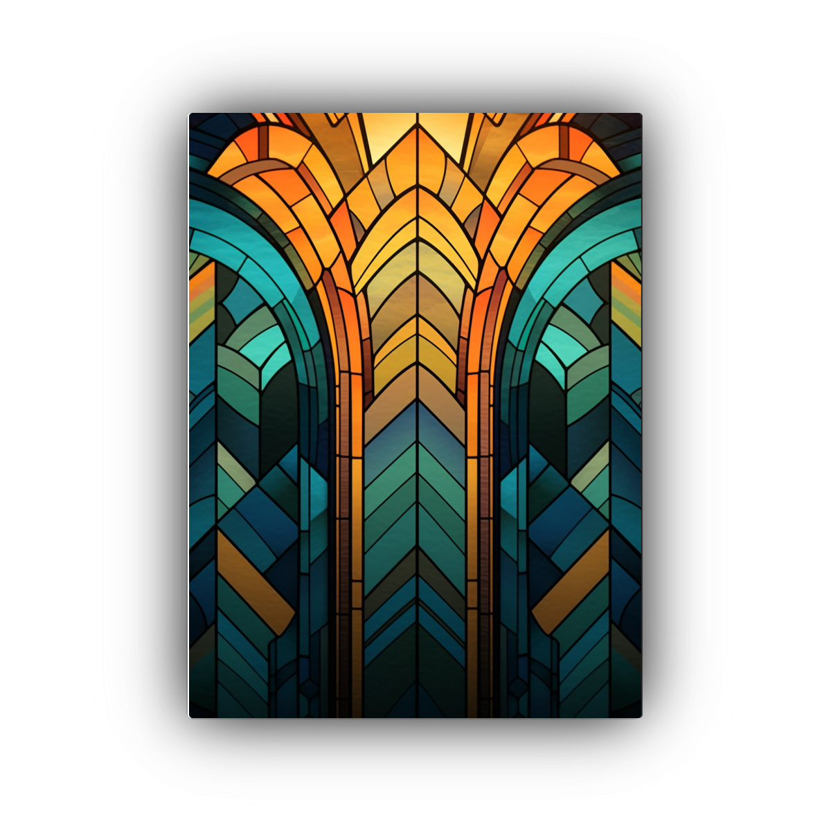 CUADRO ABSTRACTO GEOMÉTRICO CON PATRÓN DE 30X40 CM - 1