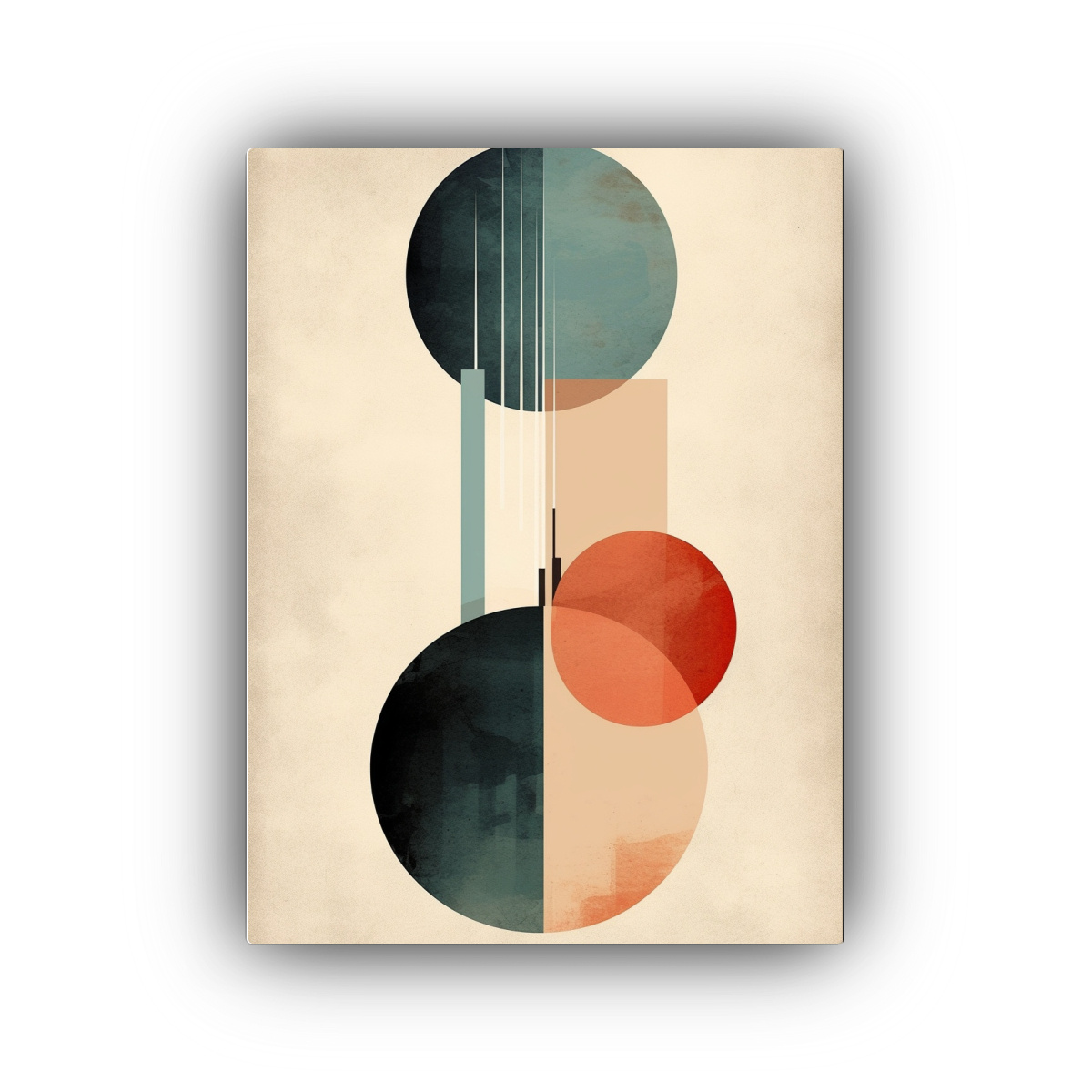 PINTURAS DECORATIVAS MINIMALISTAS EN TONOS SUAVES 30X45 CM - 1