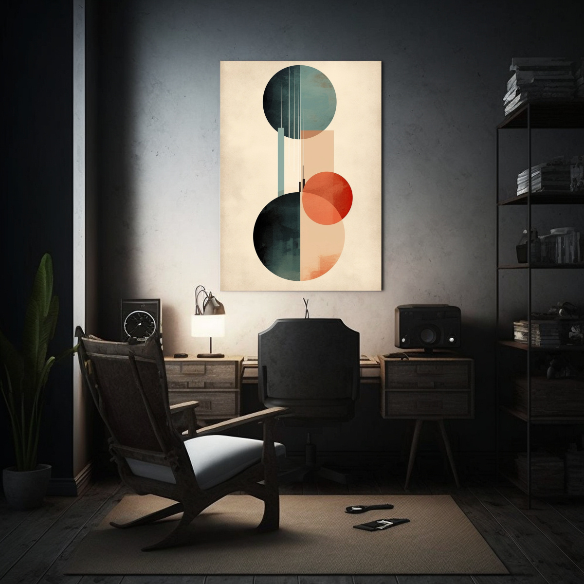 PINTURAS DECORATIVAS MINIMALISTAS EN TONOS SUAVES 30X45 CM - 2