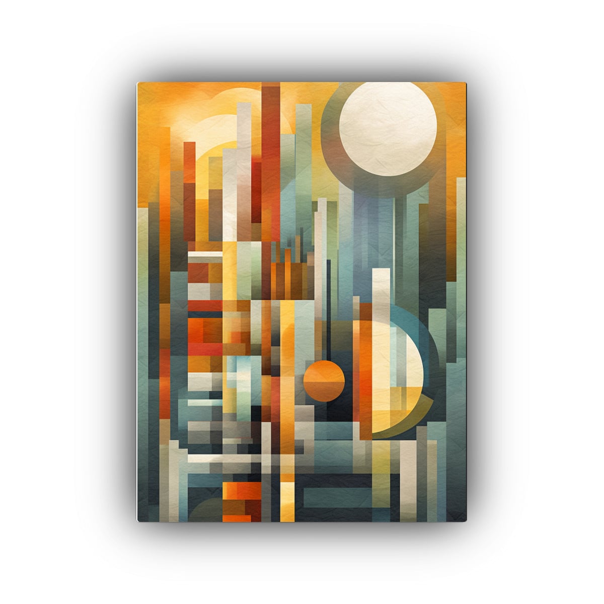 PINTURA ARTE GEOMÉTRICO: PAISAJE ABSTRACTO Y 50X65 CM - 1