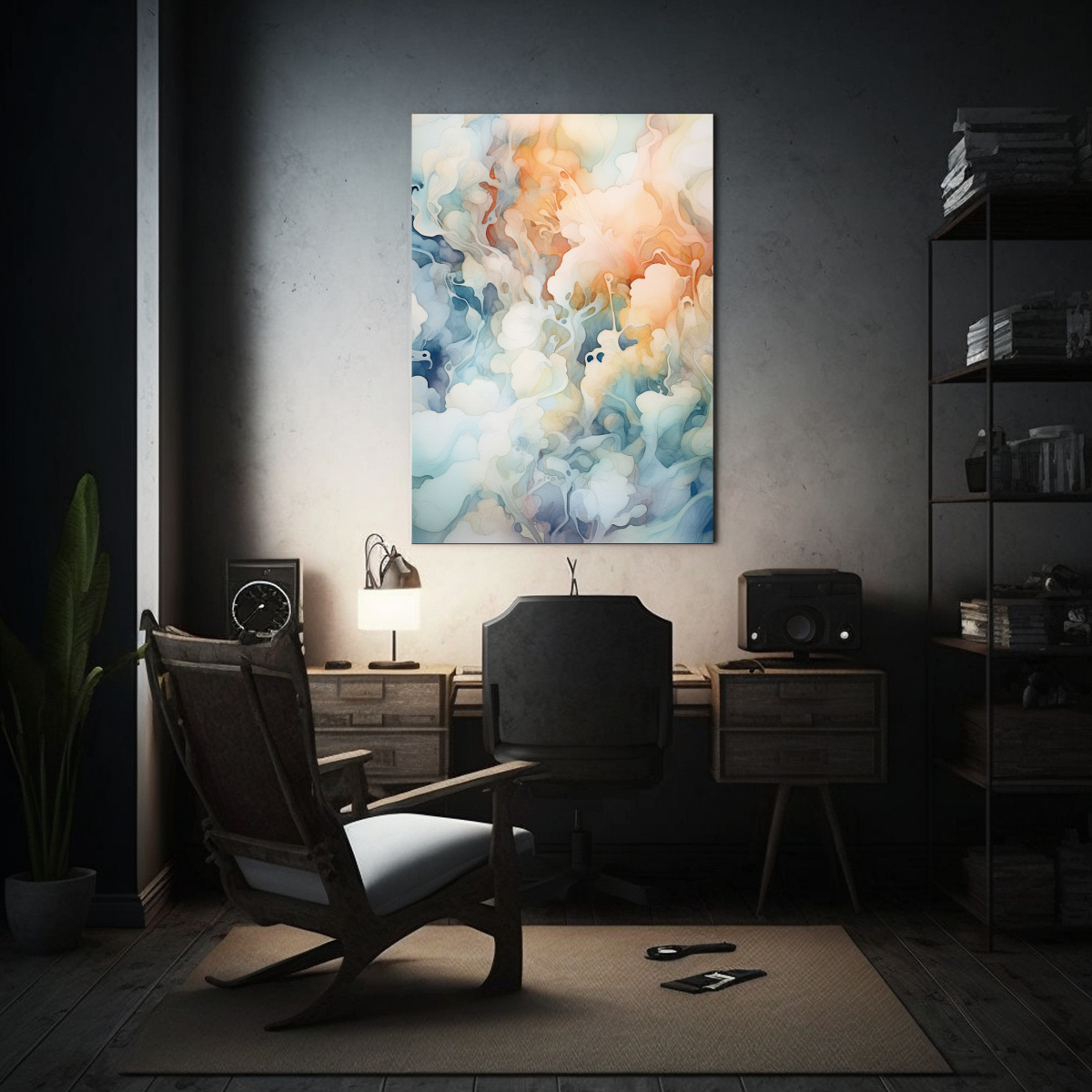 PINTURA DE PARED MÁGICA ABSTRACTA CON AGUA 80X120 CM - 2