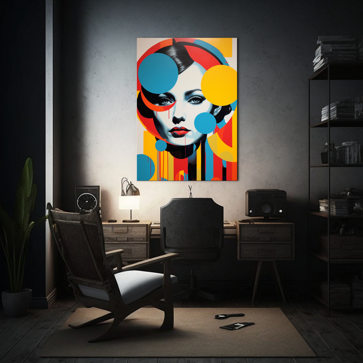 CUADRO MINIMALISTA ESTILO GALERÍA ARTE POP 50X75 CM - 2