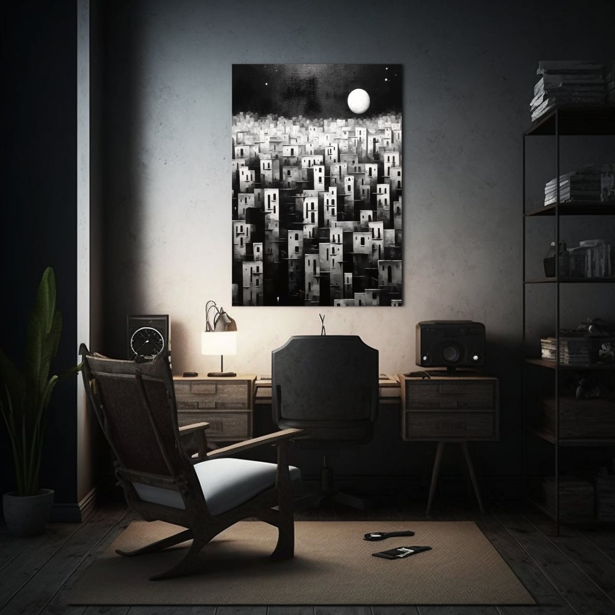 CUADRO PANORÁMICO SURREALISTA MINIMALISTA DE LA 30X45 CM - 2