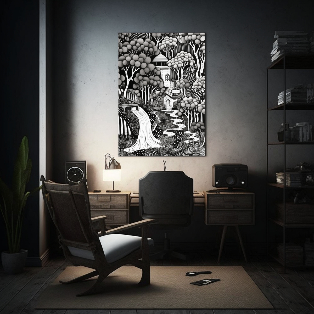 PINTURAS DECORATIVAS DE MOVIMIENTO RECTANGULAR G 60X90 CM - 2
