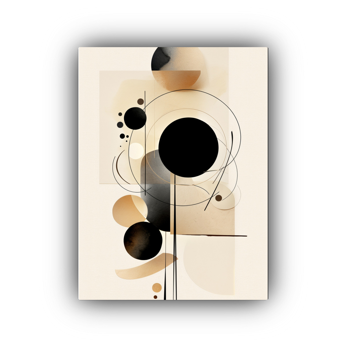 CUADRO DE PARED MODERNO CON FORMA Y LÍNEAS EN LA 30X40 CM - 1