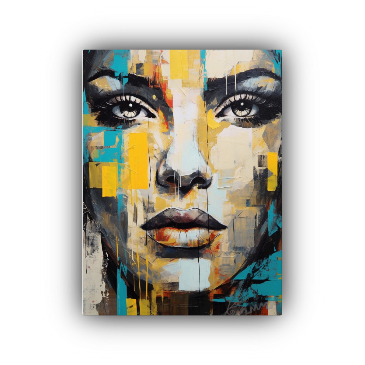 PINTURA DECORATIVA UHD NOIR CON ROSTRO DE MUJER Y 50X75 CM - 1