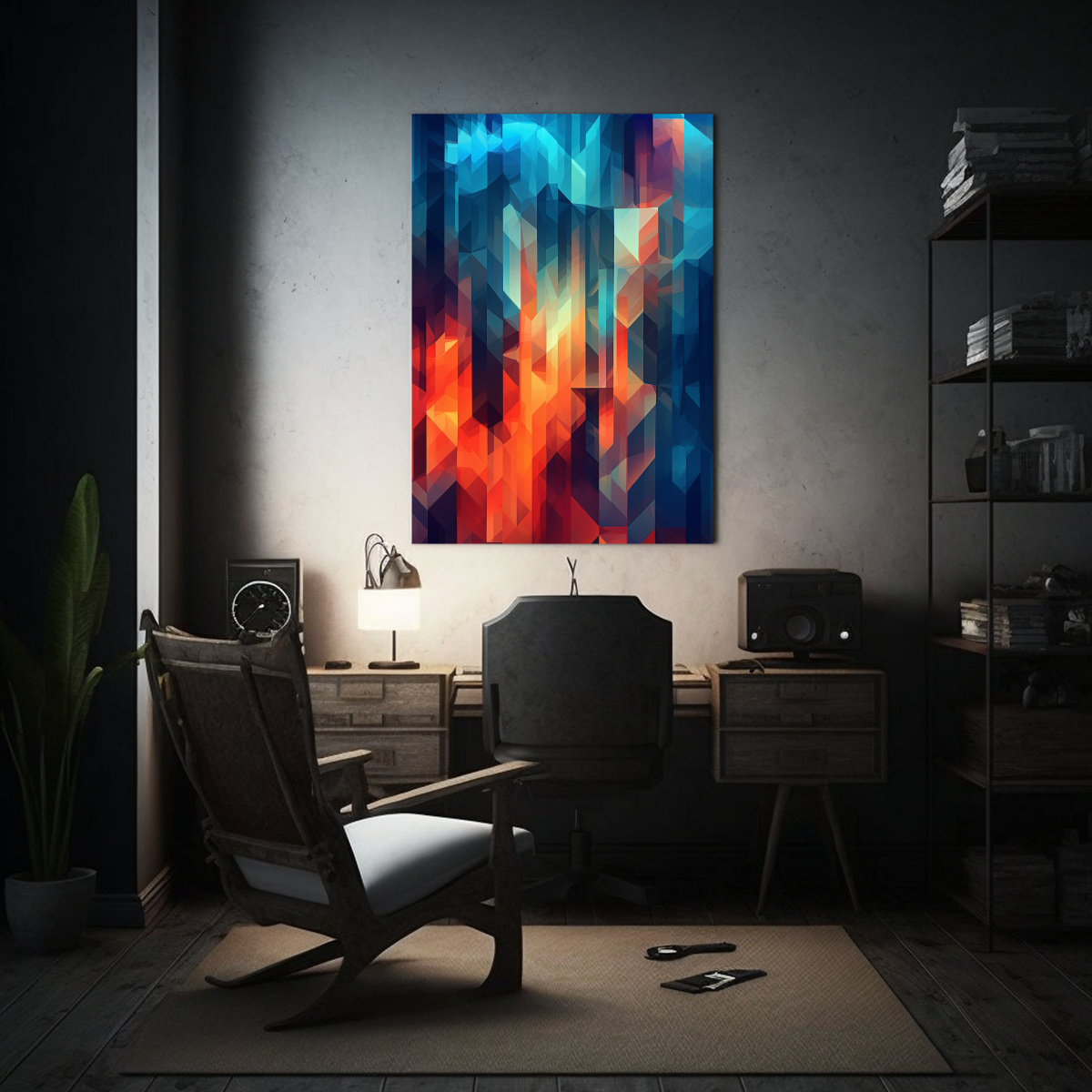 LIENZO ABSTRACTO DE DORMITORIO INSPIRADO EN EL 30X40 CM - 2