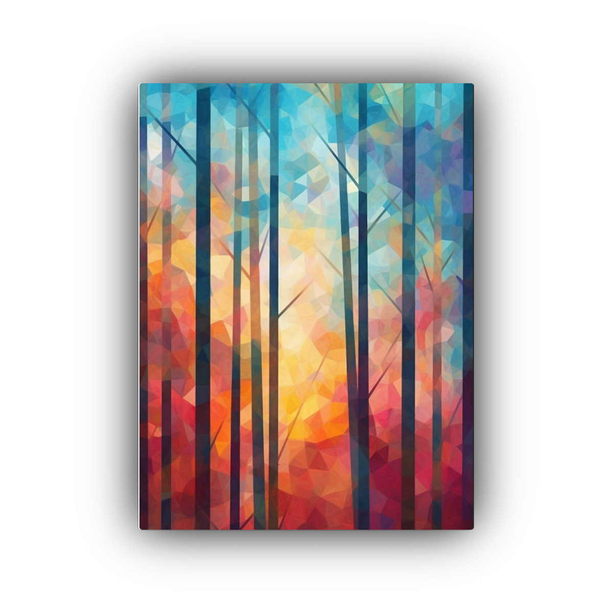 OBRA ARTE: 6 ÁRBOLES ABSTRACTOS EN BASTIDOR 50X75 CM - 1
