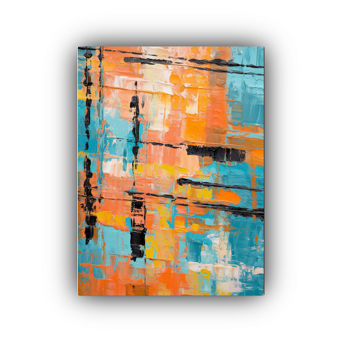 PINTURA COMPOSICIÓN LIVING EN PRIMER PLANO, 60X90 CM - 1