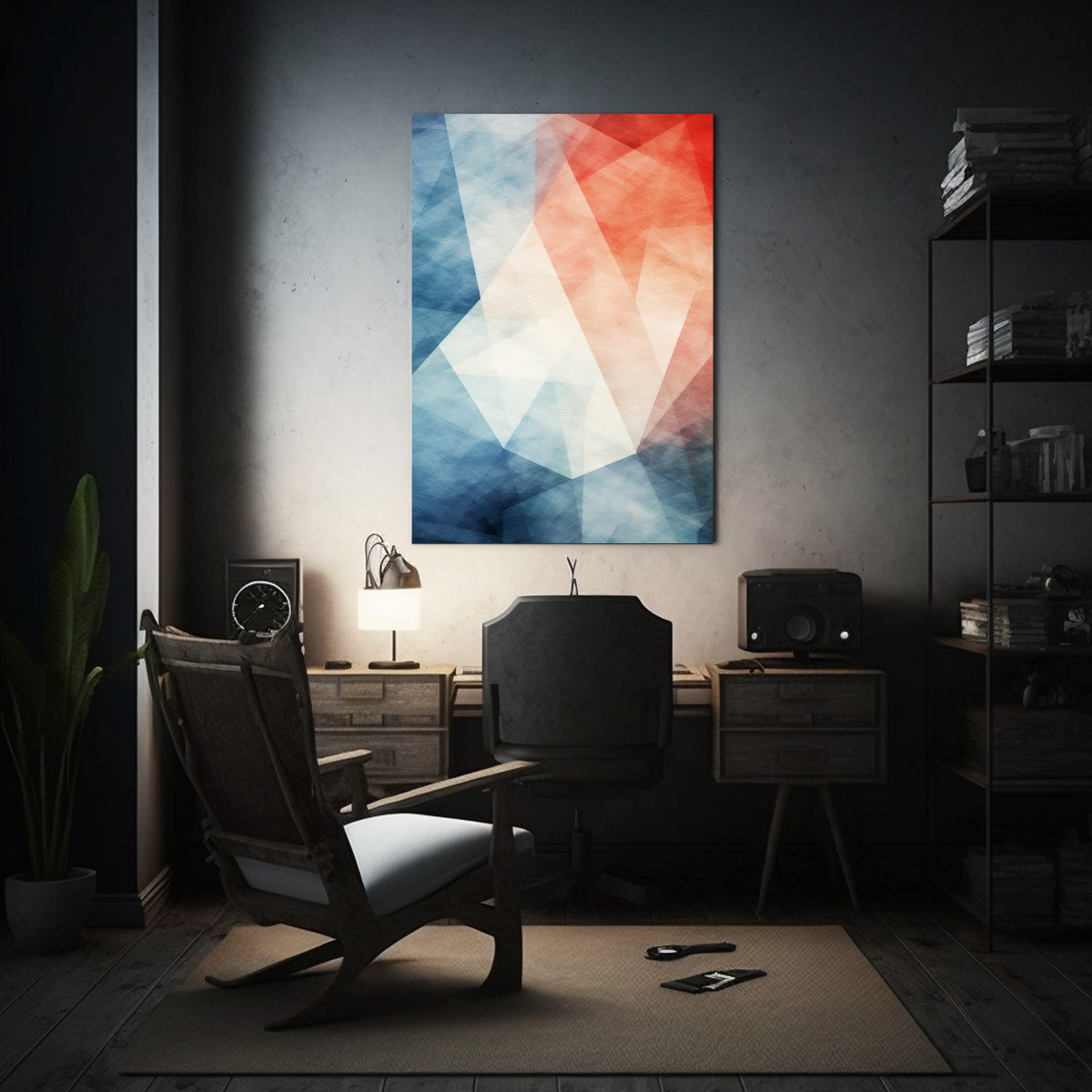 CUADRO ACUARELA CALMA EN FONDO ESCANDINAVO LIMPIO 30X45 CM - 2