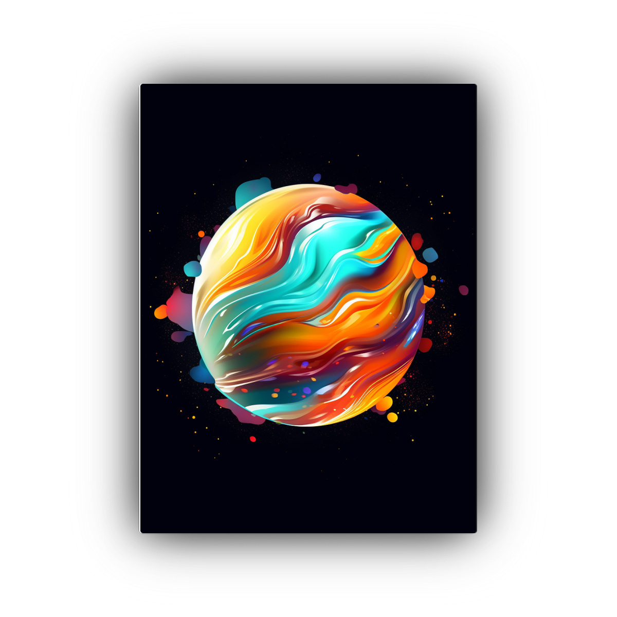 CUADRO IMPRESO SIMPLICIDAD NEBULOSA GLOBO 40X60 CM - 1