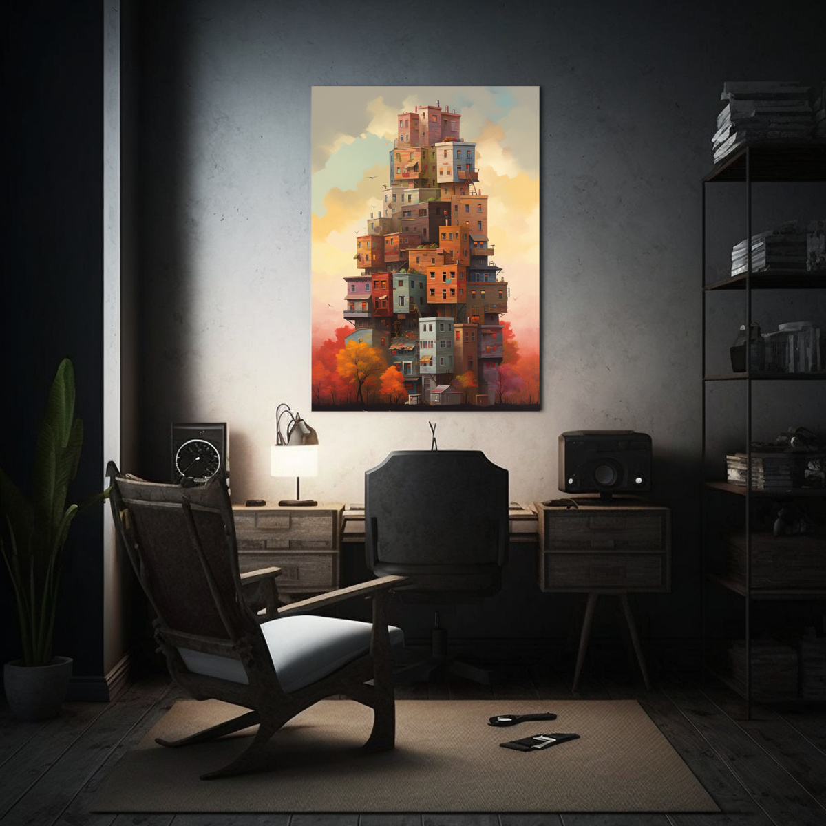 PAISAJE OTOÑAL EN NUEVA YORK ARTE DE PARED 40X50 CM - 2
