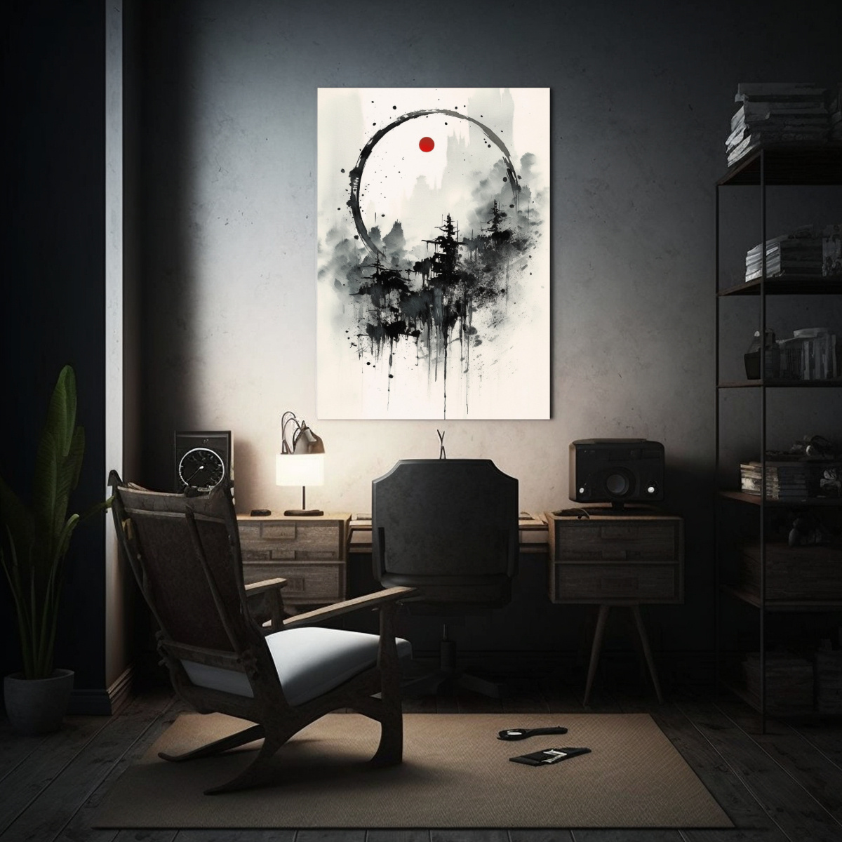TELA EN BASTIDOR IMAGEN SURREALISTA DE UN ENSO 30X45 CM - 2