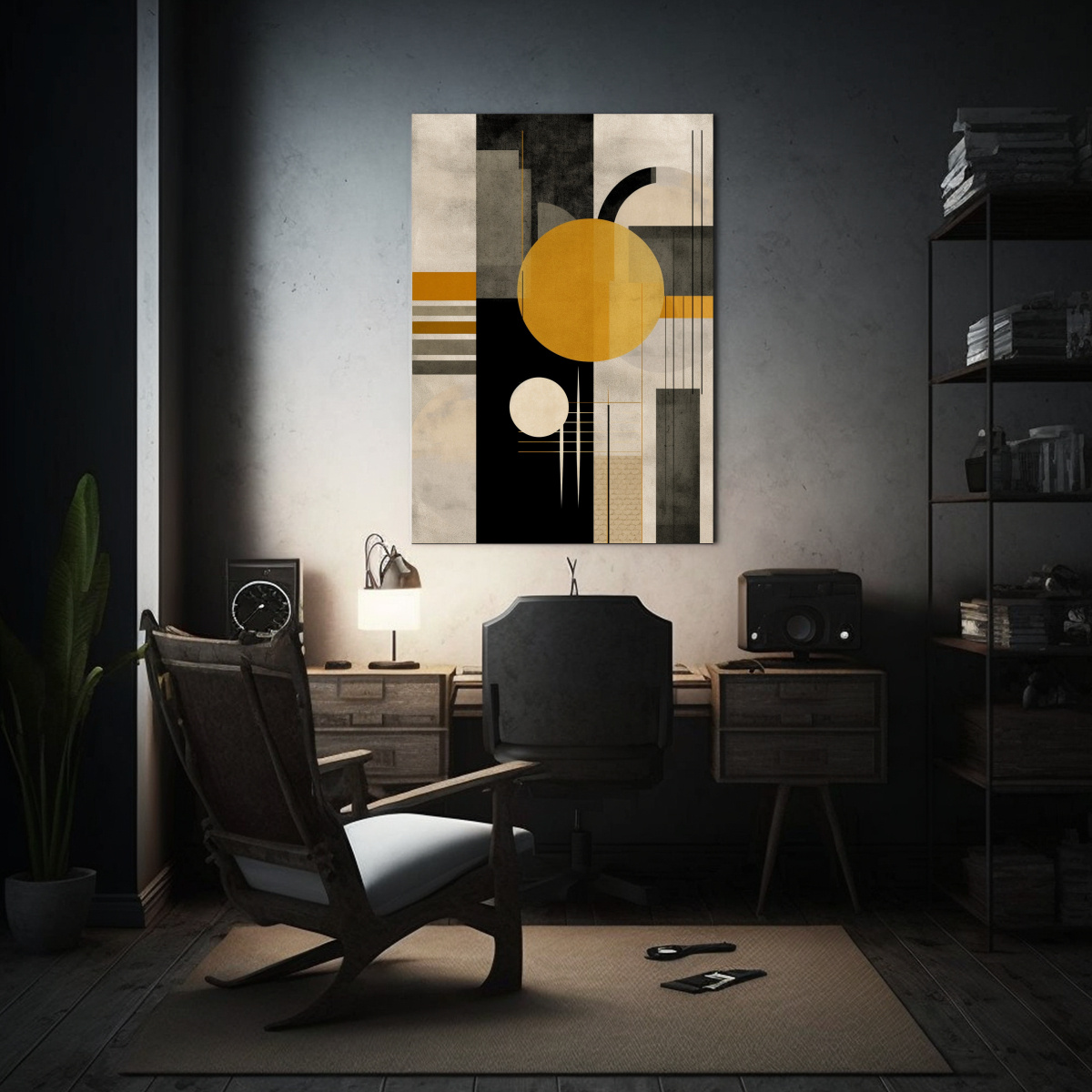 COMPOSICIÓN CUADRO MINIMALISTA Y ABSTRACTA EN 40X50 CM - 2