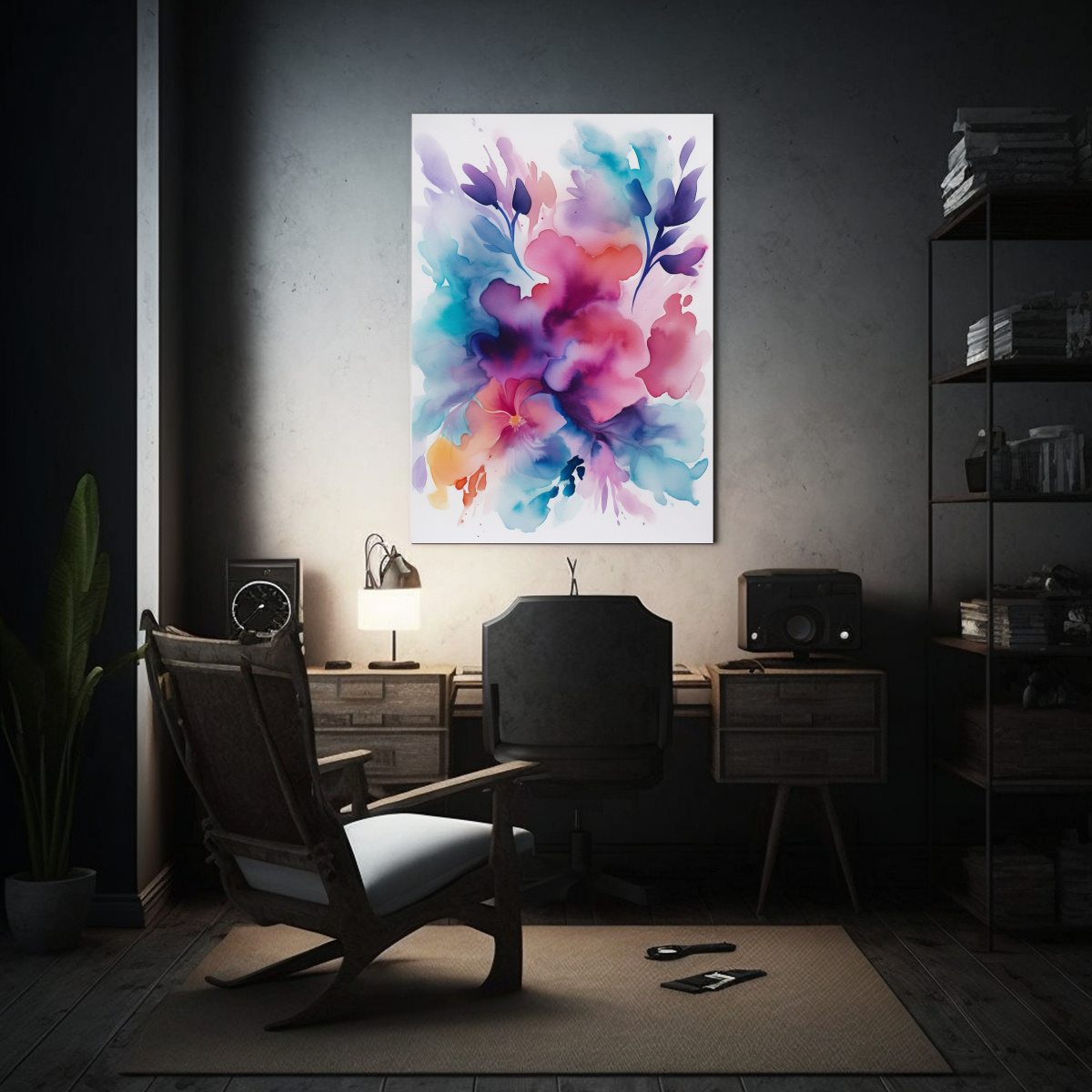 PINTURA DECORATIVA DE ARMONÍA CROMÁTICA CON 50X75 CM - 2