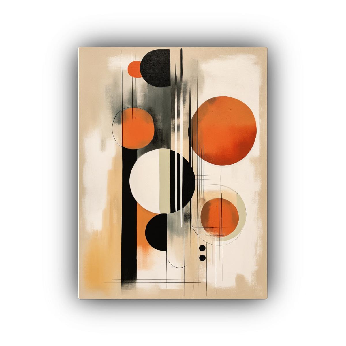 CUADRO ABSTRACTO EN LIENZO CON FORMA SIMPLE, EN 30X45 CM - 1