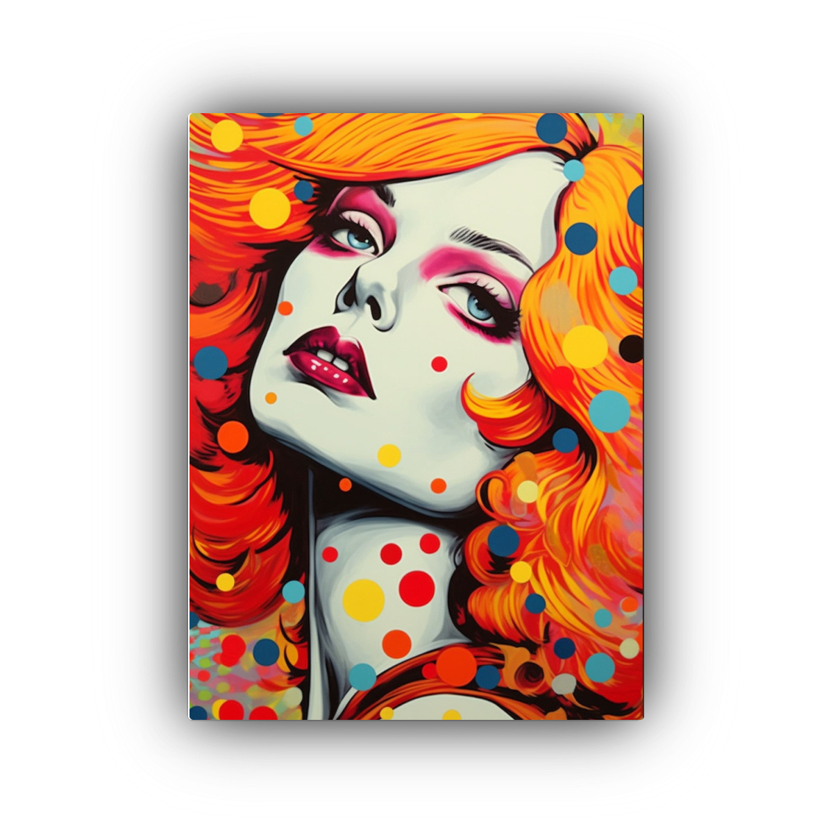PINTURA DECORATIVA DE VILLANA DE CÓMIC EN 40X50 CM - 1