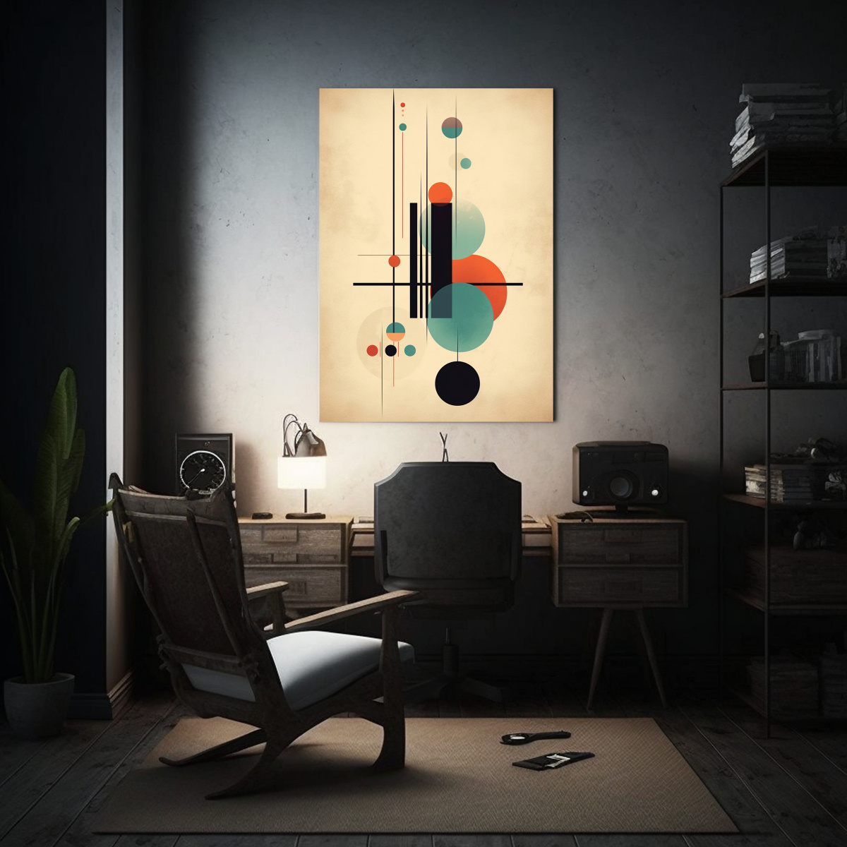 LIENZO ABSTRACTO CONTEMPORÁNEO MODERNO LI 40X60 CM - 2