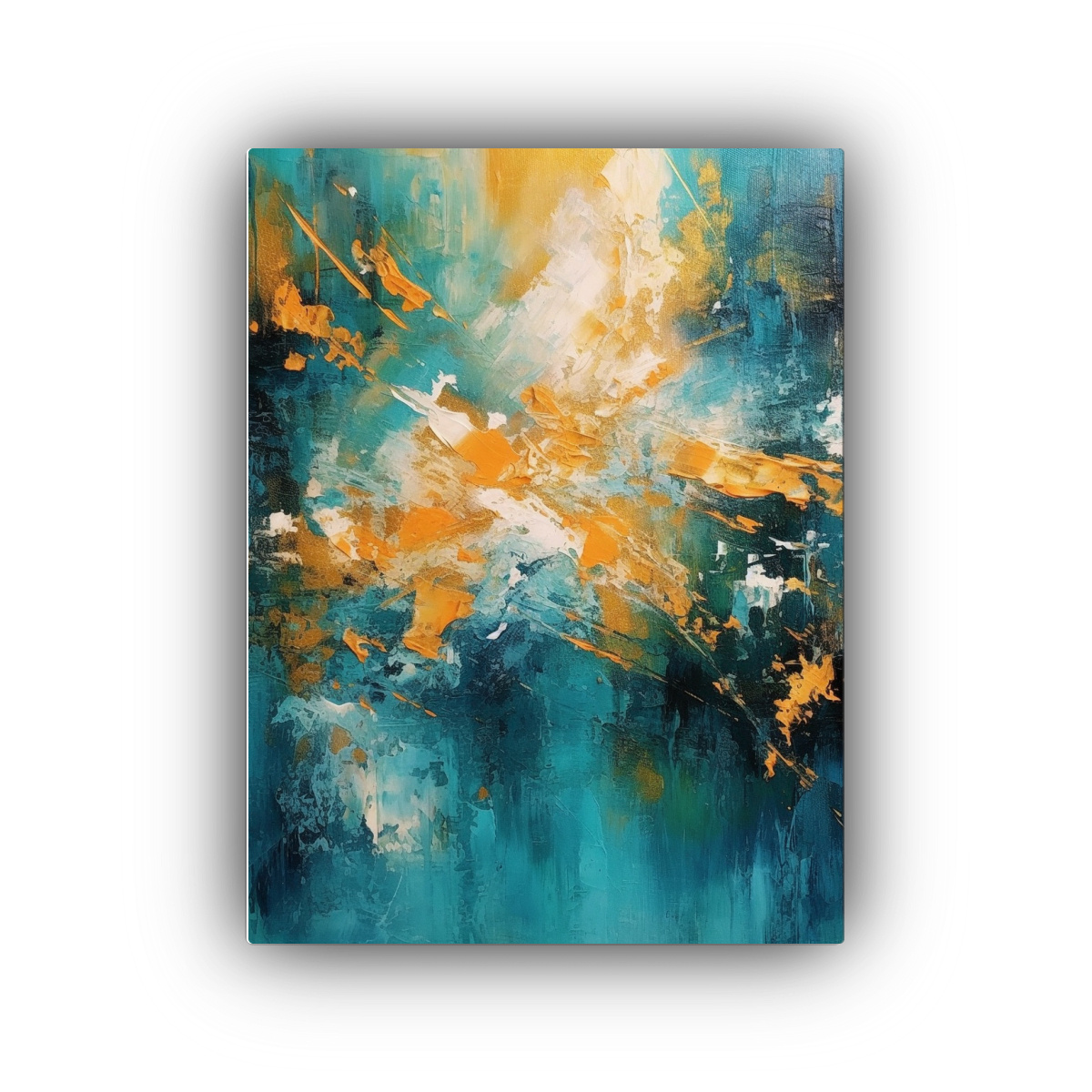 PINTURA ABSTRACTA TONOS EQUILIBRIO MAR DORADO 72 40X50 CM - 1