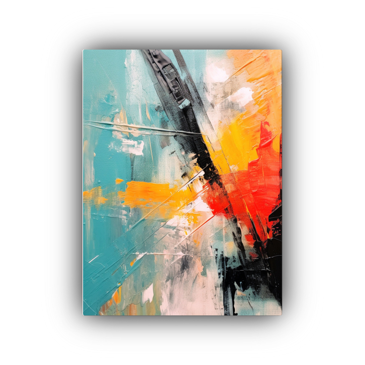 CUADRO ABSTRACTO ESTILO GALERÍA IMPRESIONANTE 60X90 CM - 1