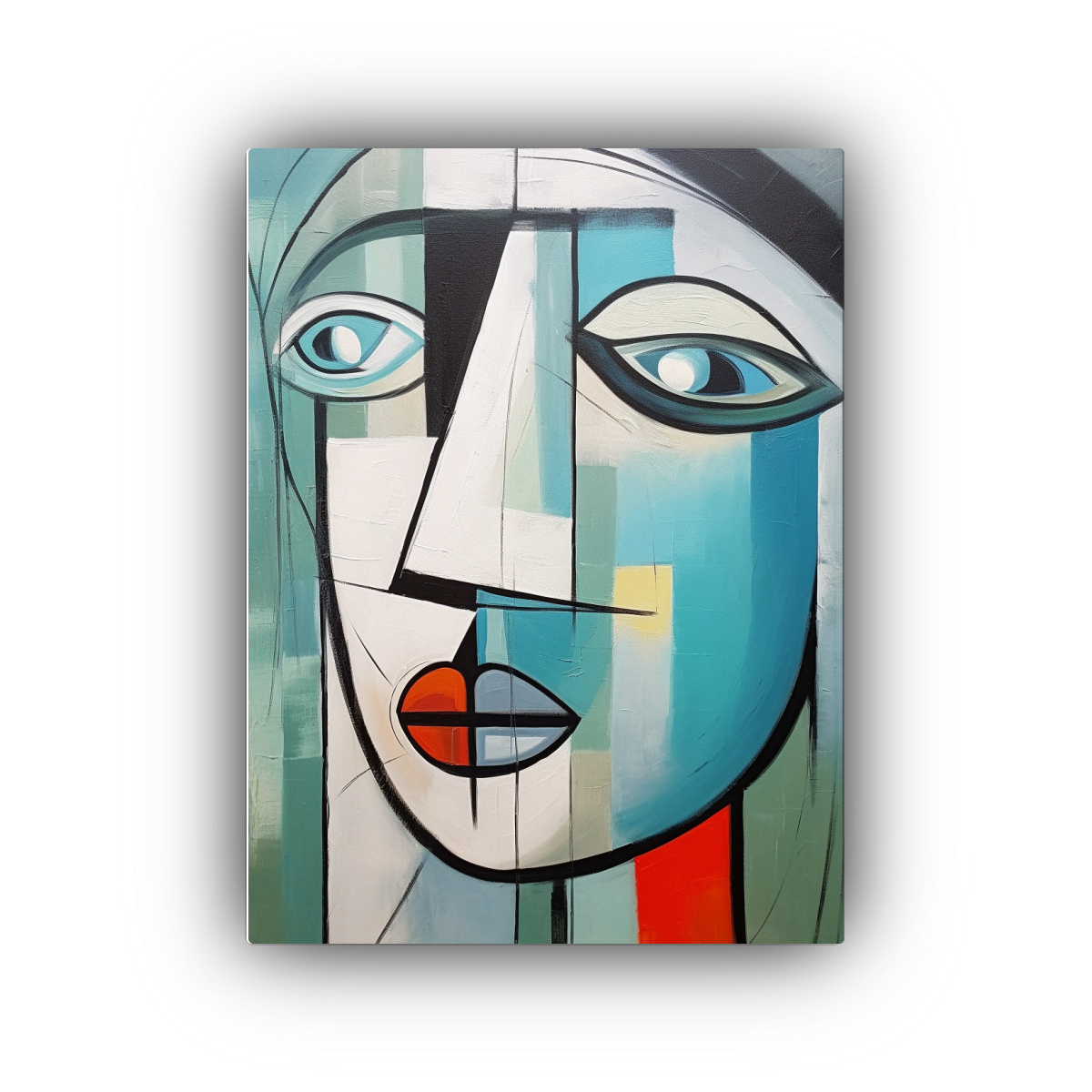 PINTURA EN LIENZO: NATURALEZA VIVA CON FONDO AZUL 30X40 CM - 1