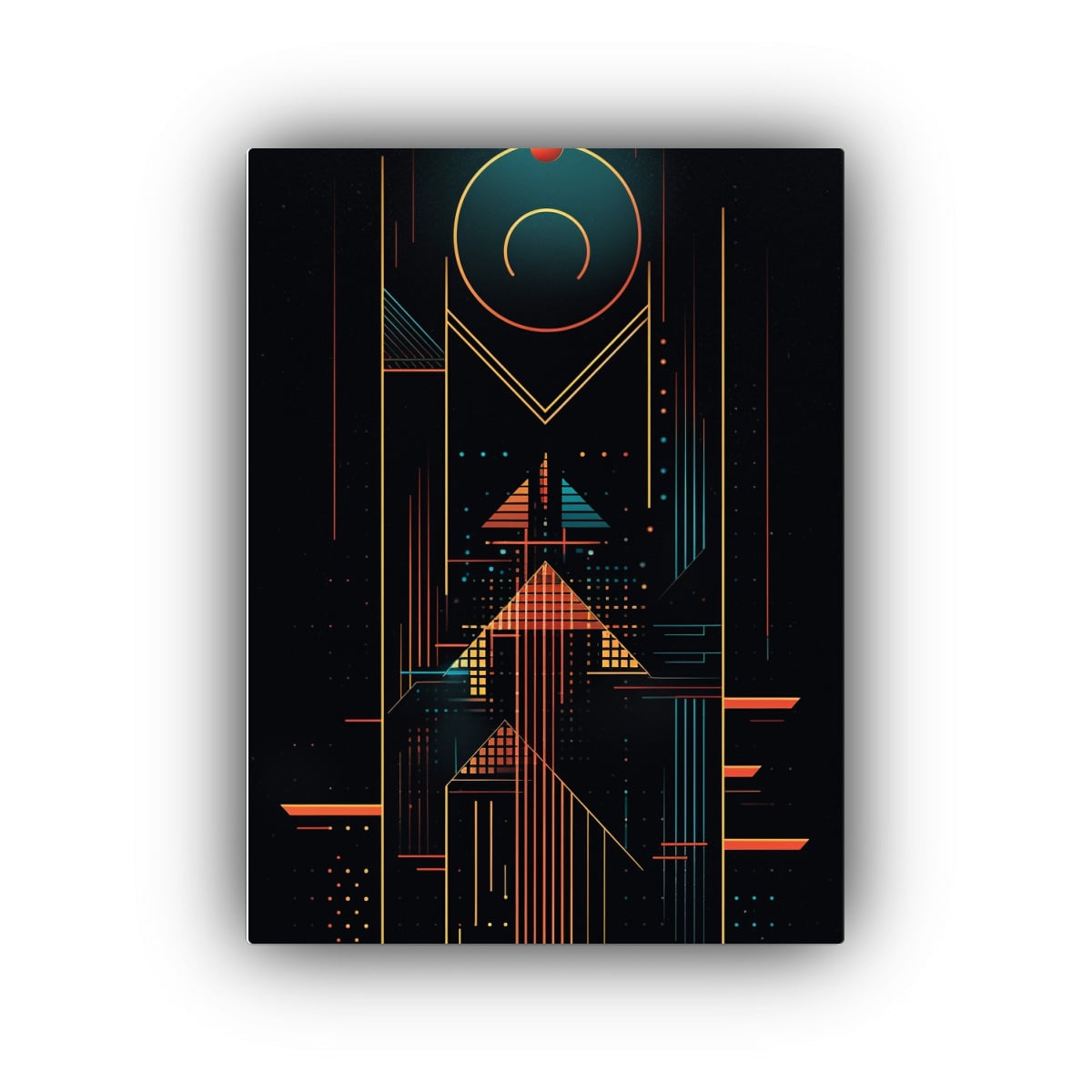 LIENZO DE TELA MINIMALISTA GEOMÉTRICO 50X75 CM - 1
