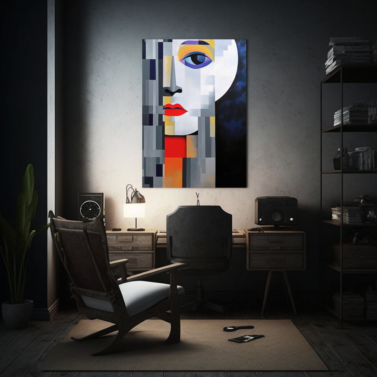 CUADRO TELA EXPRESIÓN EQUILIBRIO MUJER BELLA EN 20X30 CM - 2
