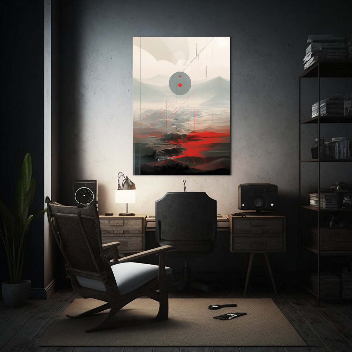 TELA EN BASTIDOR TONOS IMPACTANTES: DISEÑO 60X90 CM - 2