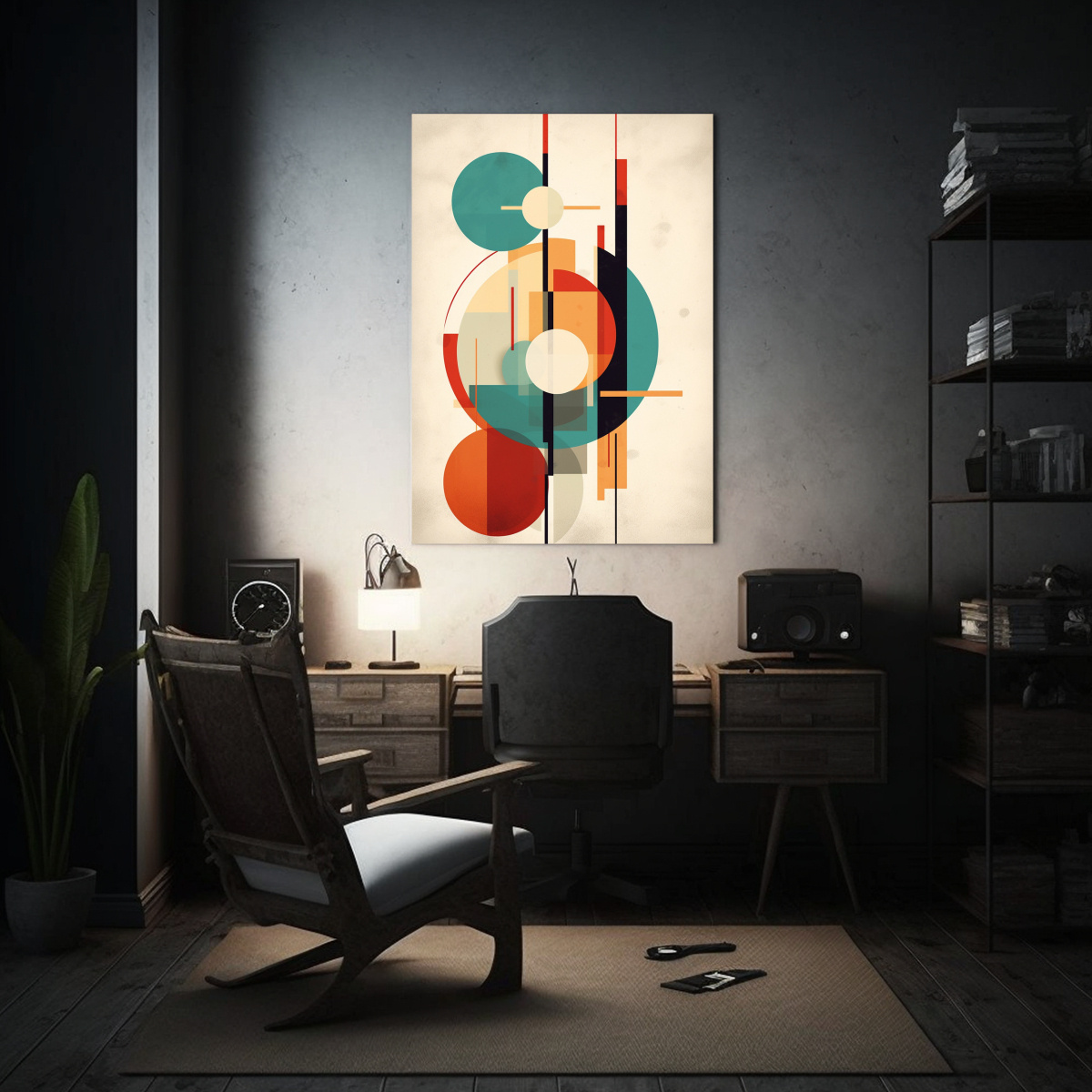 CUADRO ABSTRACTO VANGUARDISTA IMPRESIÓN EN 80X120 CM - 2