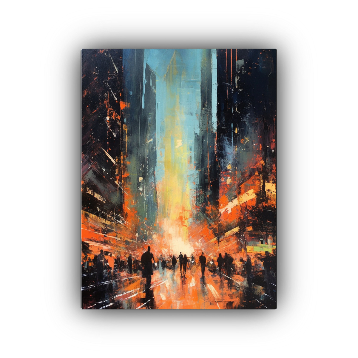 1 CUADRO CONCEPTUAL INTENSO DE UNA CIUDAD 20X30 CM - 1