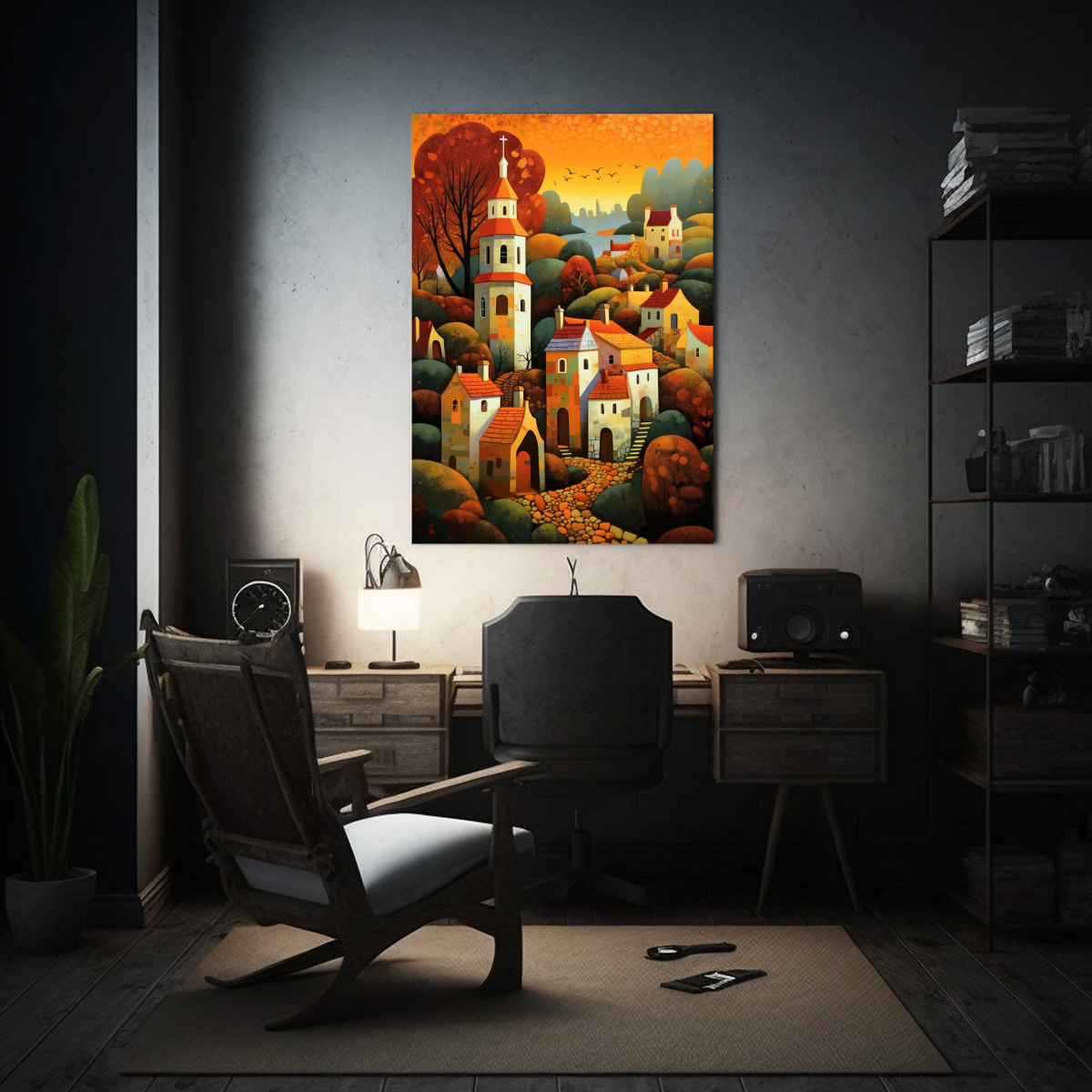 CUADRO MODERNOS CREATIVIDAD ALDEA ANTIGUA 30X45 CM - 2