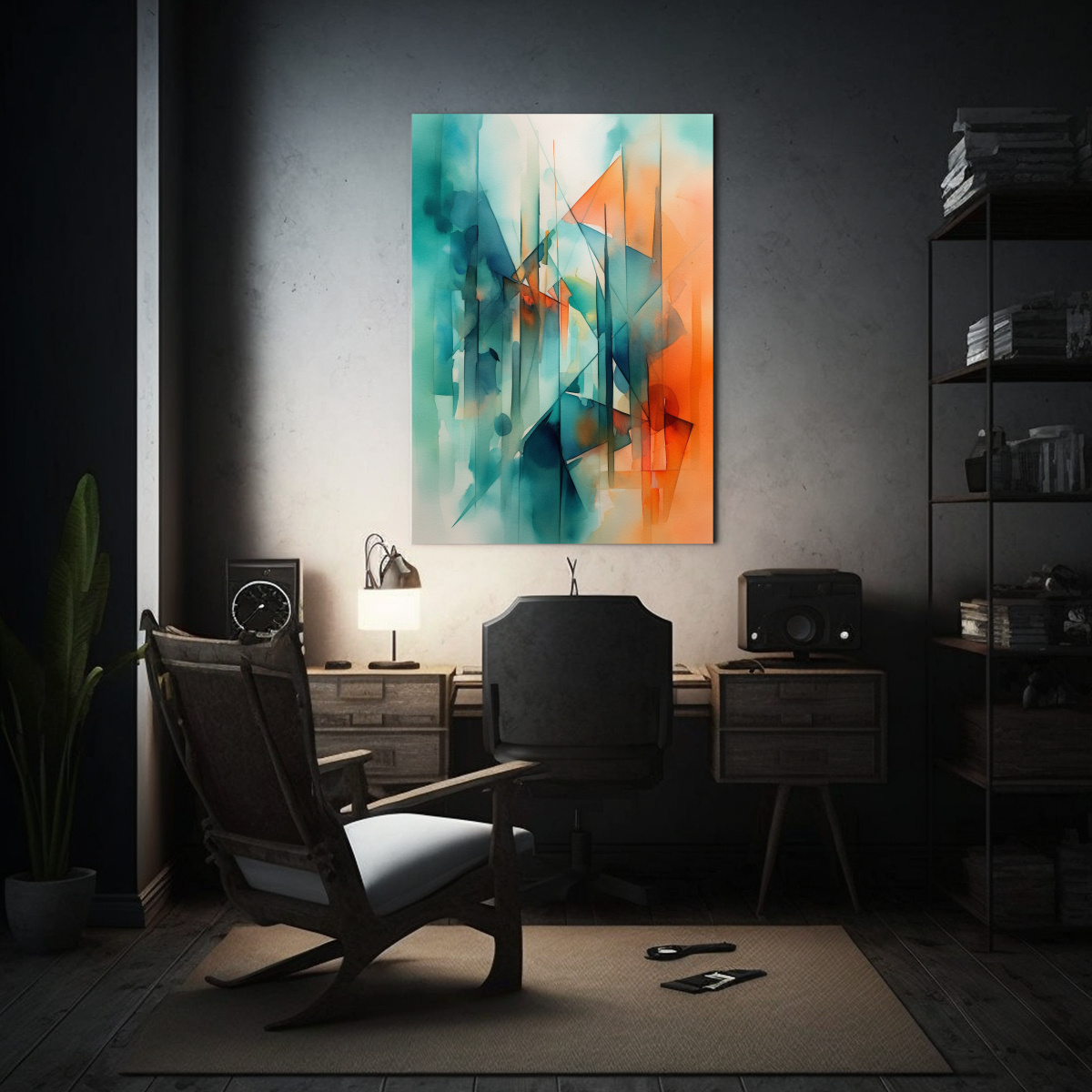 PINTURA ABSTRACTA MODERNA EN BASTIDOR: MOTIVO 20X30 CM - 2