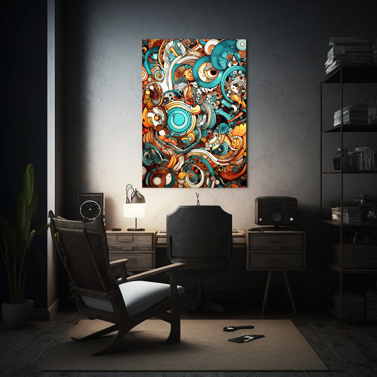 DE COLOREAR CON DISEÑOS ABSTRACTOS Y PATRONES DE 40X50 CM - 2